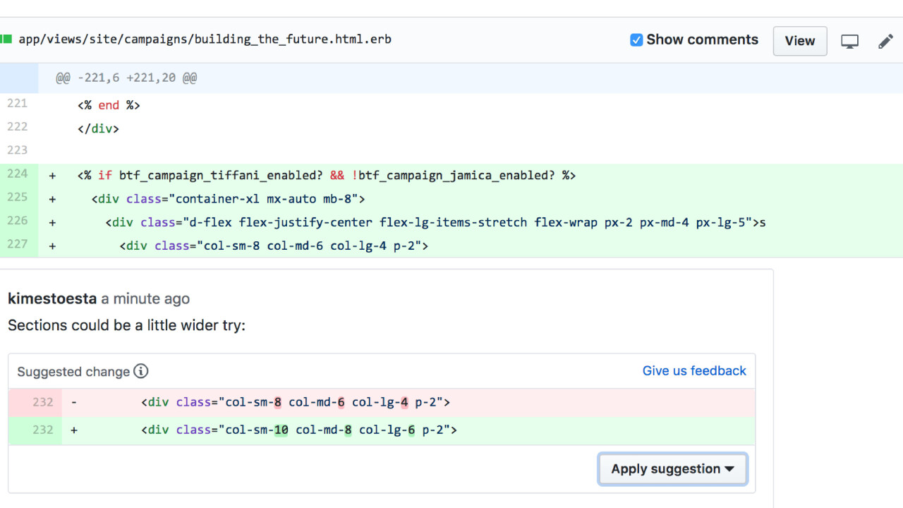 GitHub launches Suggested Changes to make it easier to collaborate within pull requests