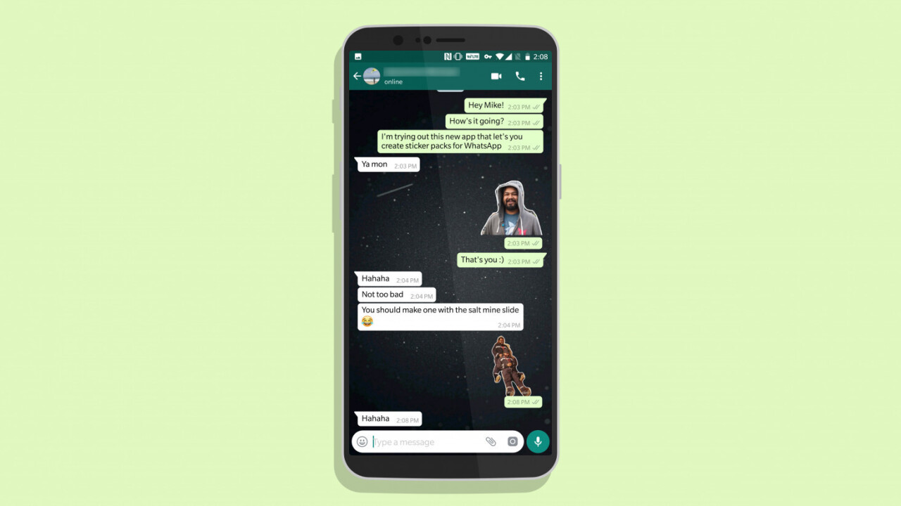 Turn any photo into a WhatsApp sticker with this free Android app