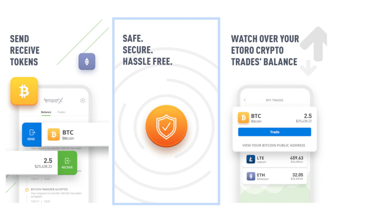 eToro rolls out its cryptocurrency wallet for Android and iOS