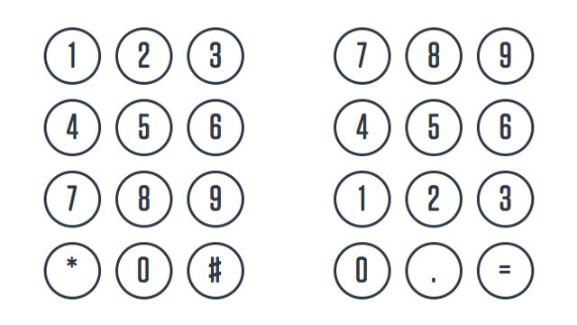 Here’s why telephones and calculators use different numeric keypads