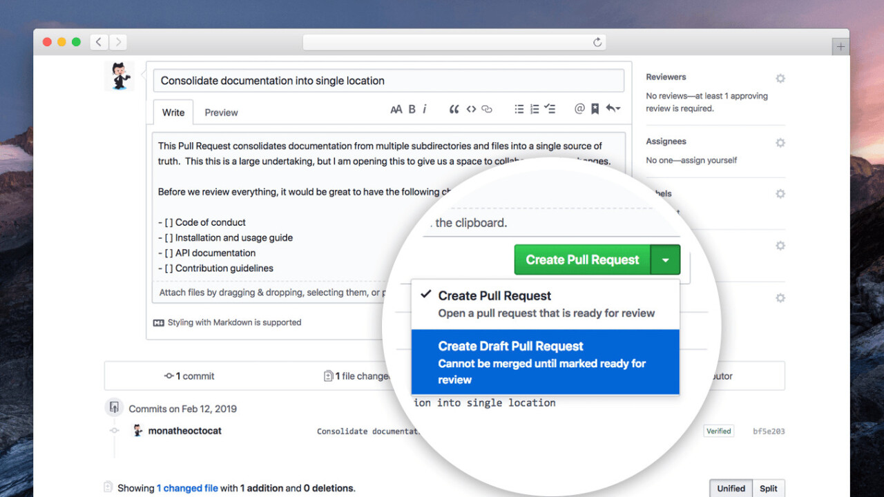 GitHub launches ‘draft’ pull requests to let developers discuss code before deploying