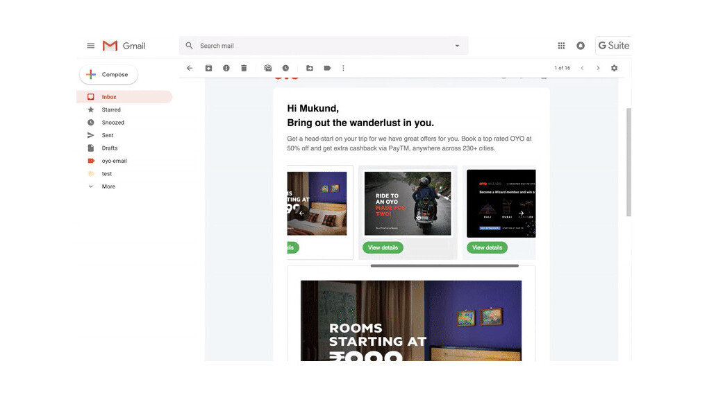 Gmail will now let you interact with messages just like web pages right in your inbox (Update: rolling out widely July 2)