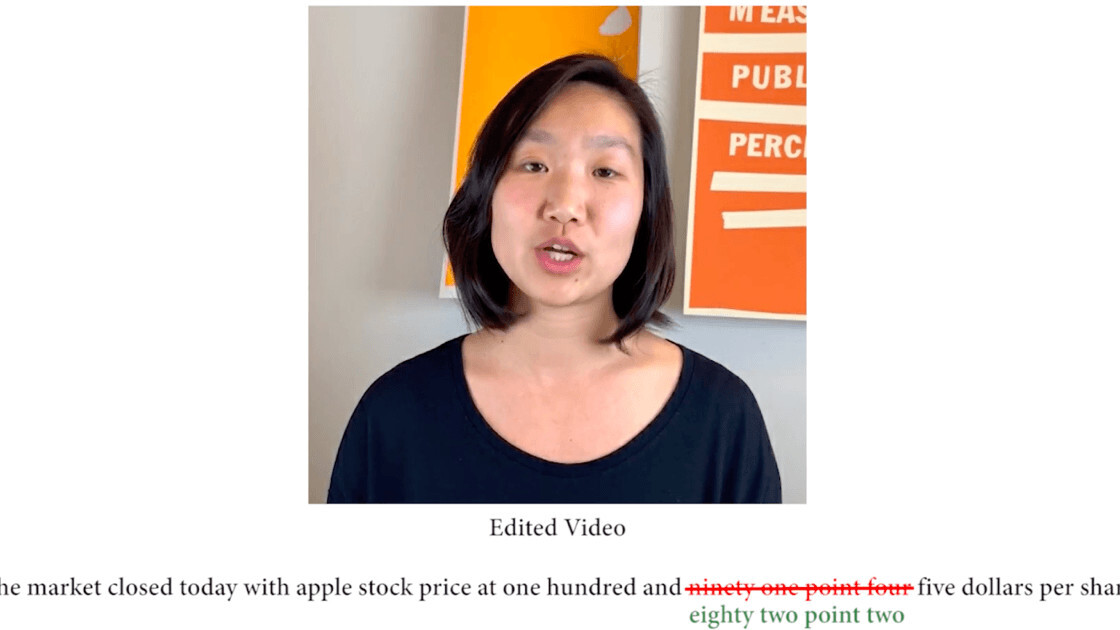 New algorithm allows researchers to change what people say on video by editing transcript