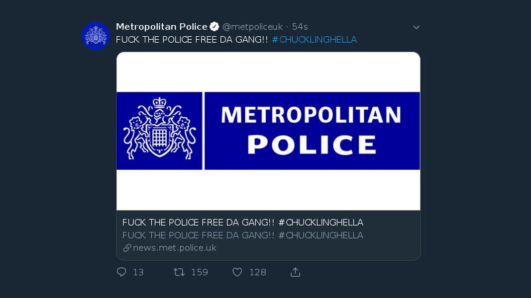 Met Police website hacked, tweets ‘F*CK THE POLICE’