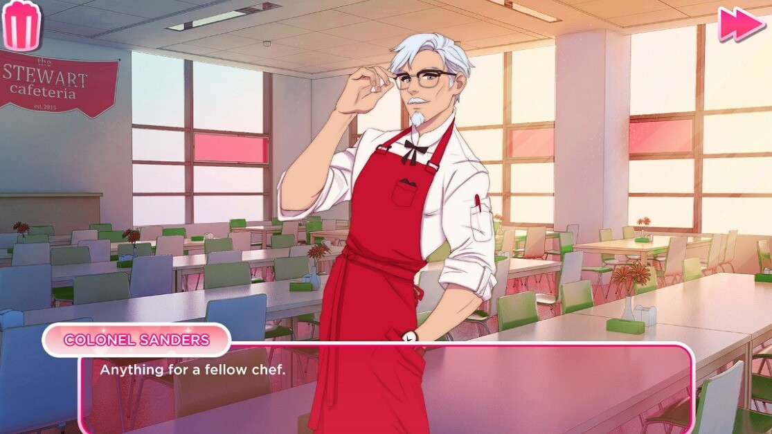 I absolutely need this KFC dating sim in my life