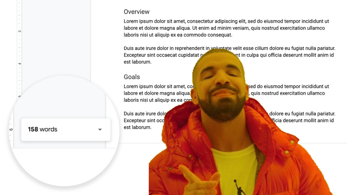 Google Docs now shows word count as you type (thank god)
