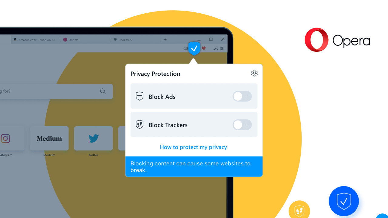 Opera 64 now protects users against tracking scripts