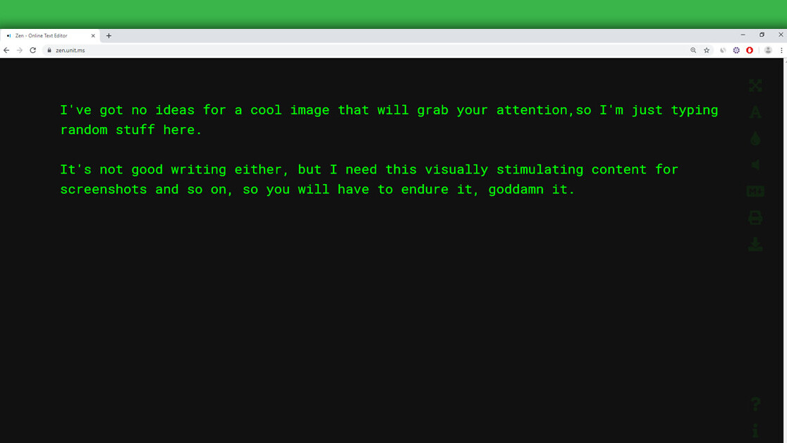 Zen is an elegant browser-based text editor for minimalists