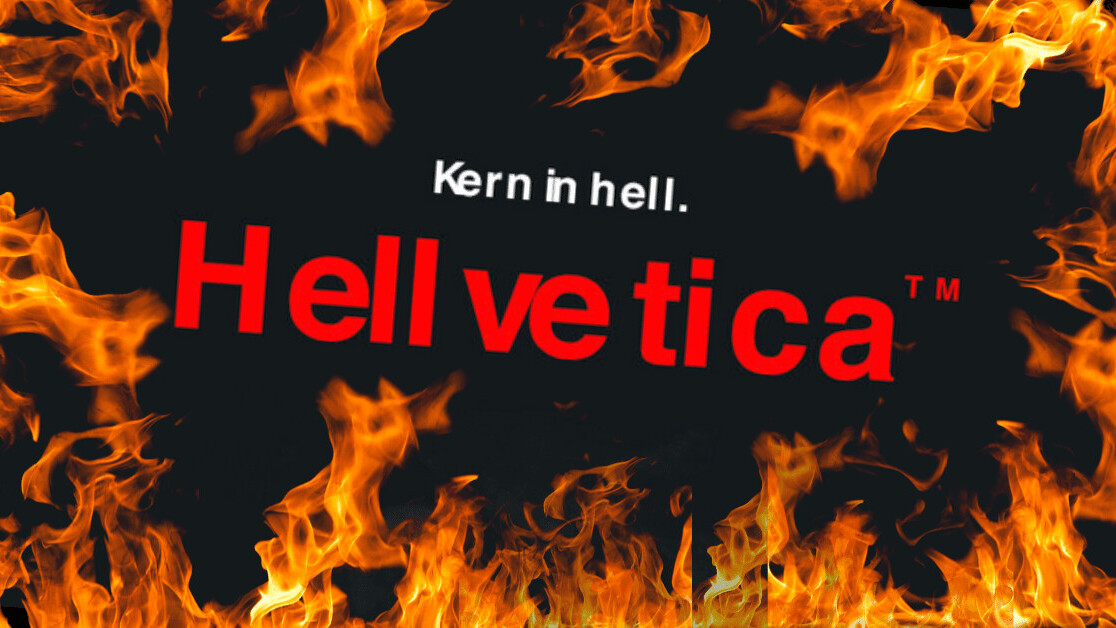 This hellish Helvetica font is perfect for Halloween