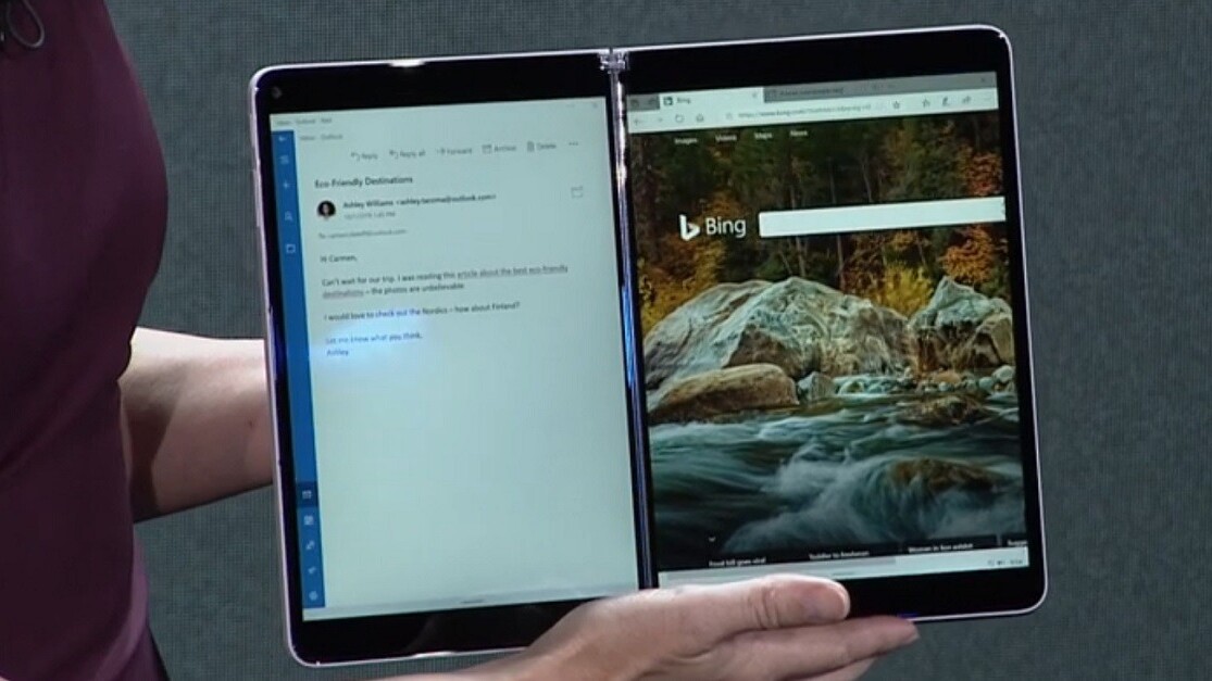 Microsoft teases Windows 10X, optimized for dual screens