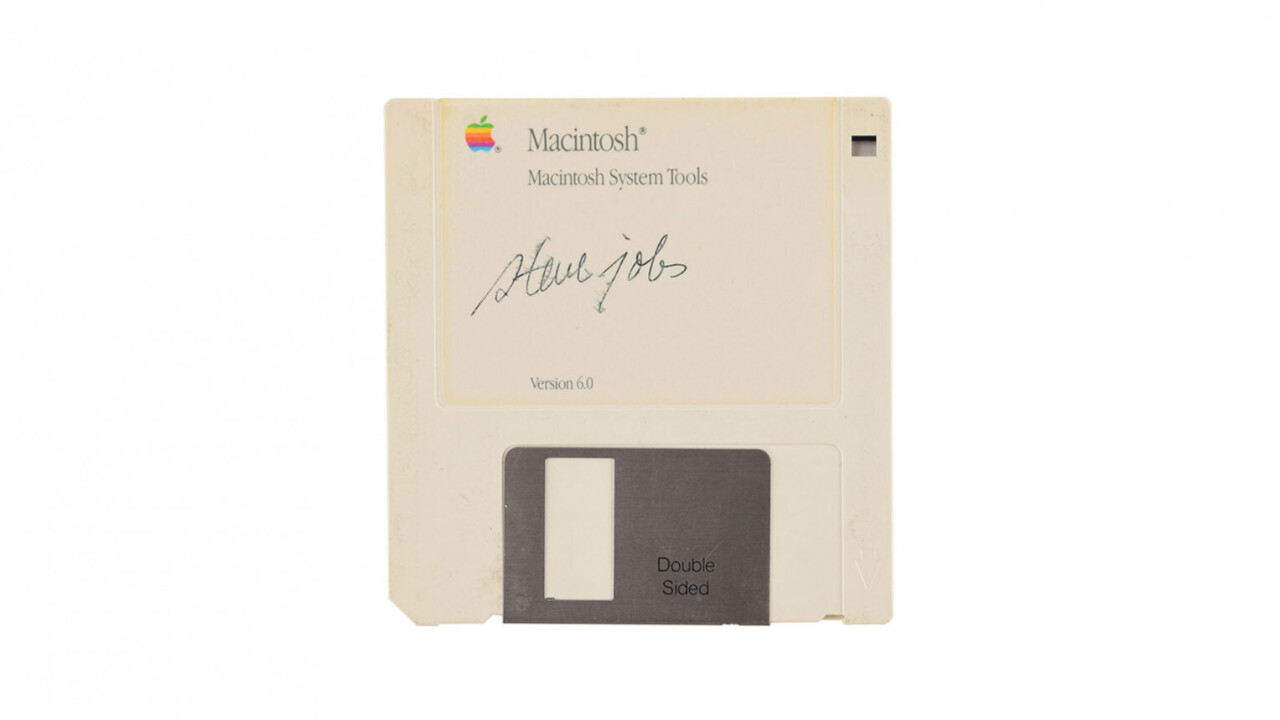 Floppy disk signed by Steve Jobs is up for auction and valued at $7,500