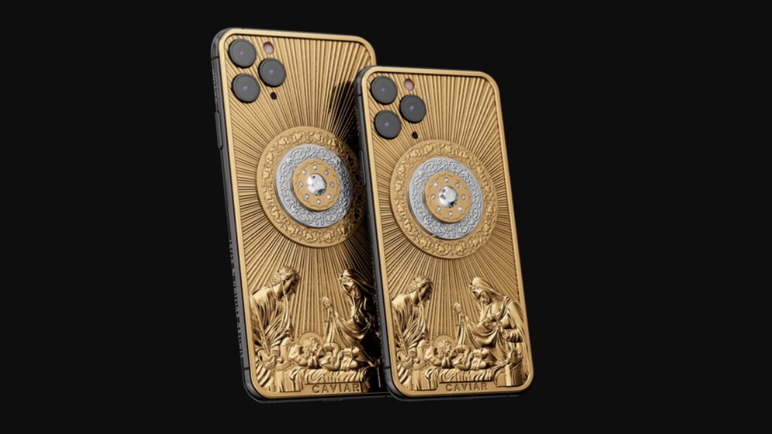This gold-and-diamond-encrusted Jesus phone is the absolute most