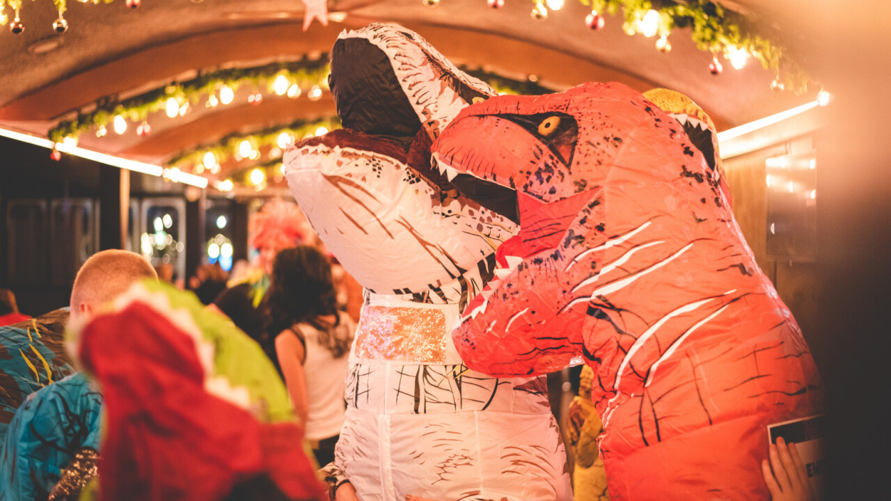 Dinosaurs came back from the dead at our bowling event