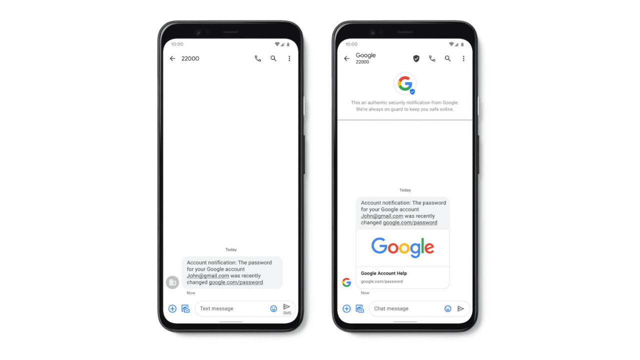 Google’s Verified SMS feature will curb spam in Android Messages