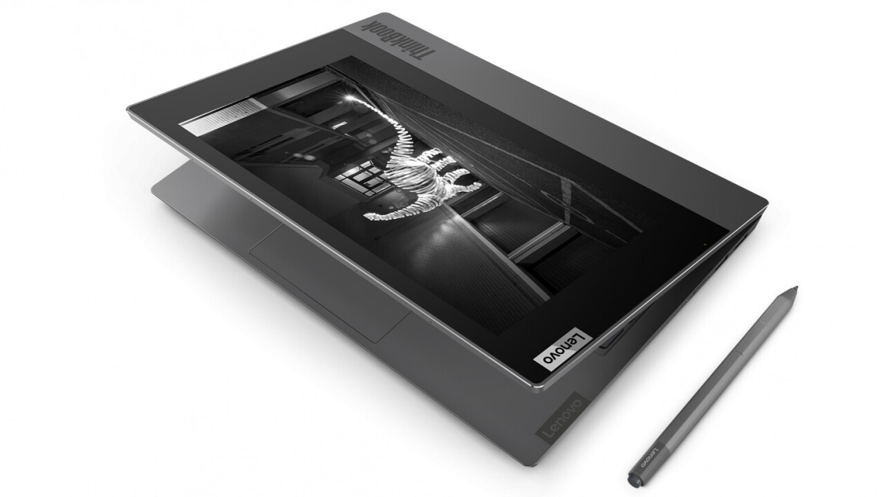 Lenovo put an e-ink display on the lid of its ThinkBook Plus laptop, and it’s kinda genius