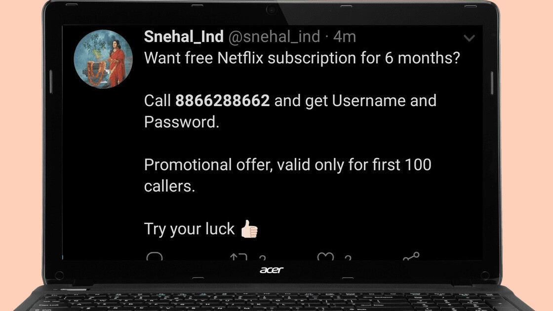 India’s government allegedly fueled a bogus campaign to garner support by offering ‘free Netflix’ (Update)