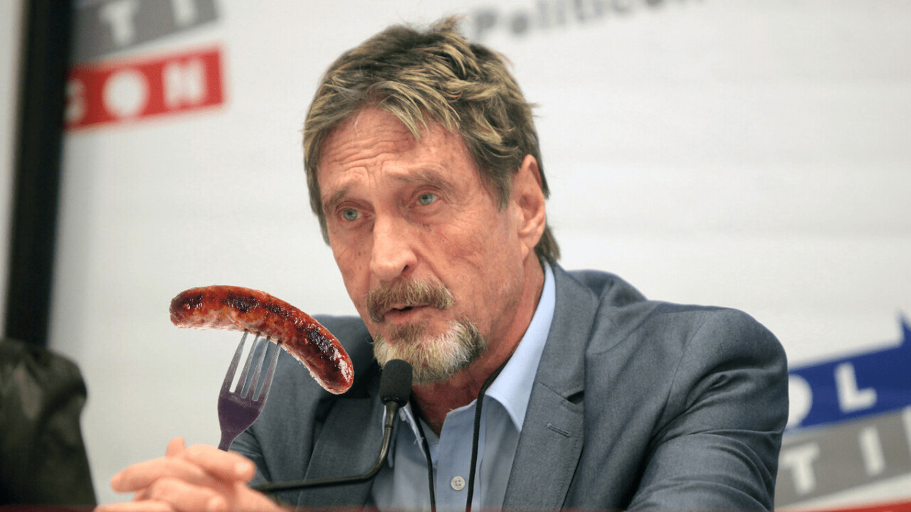 Forks down: John McAfee reneges on promise to ‘eat his dick’ if Bitcoin fails to hit $1M