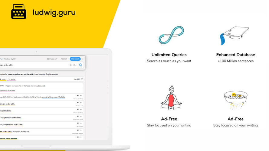 Ludwig helps you fix your most disastrous sentences, and its’s also 60% off now