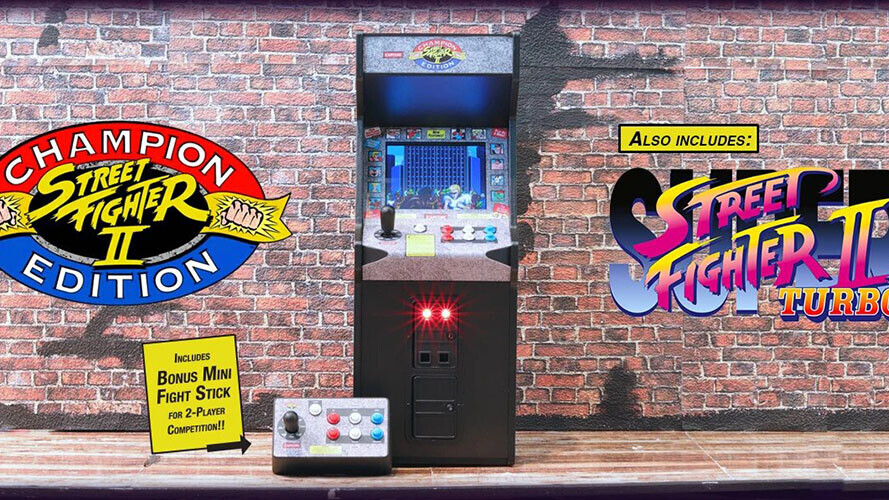 This mini Street Fighter II arcade cabinet is retro gaming goals
