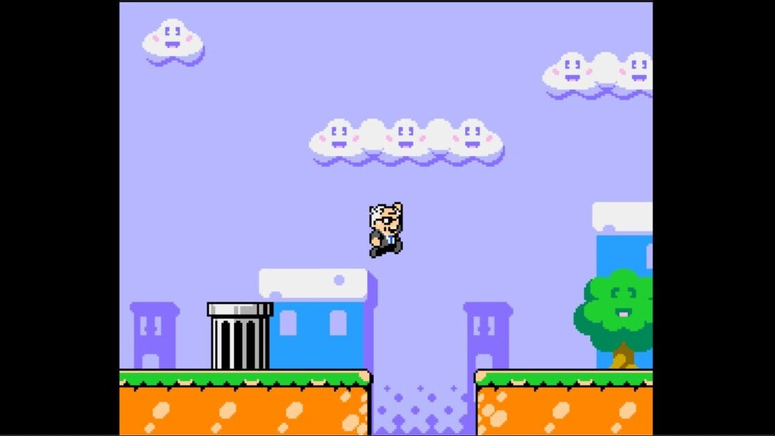 Bernie Sanders jumps like Mario in free platformer — yes, really