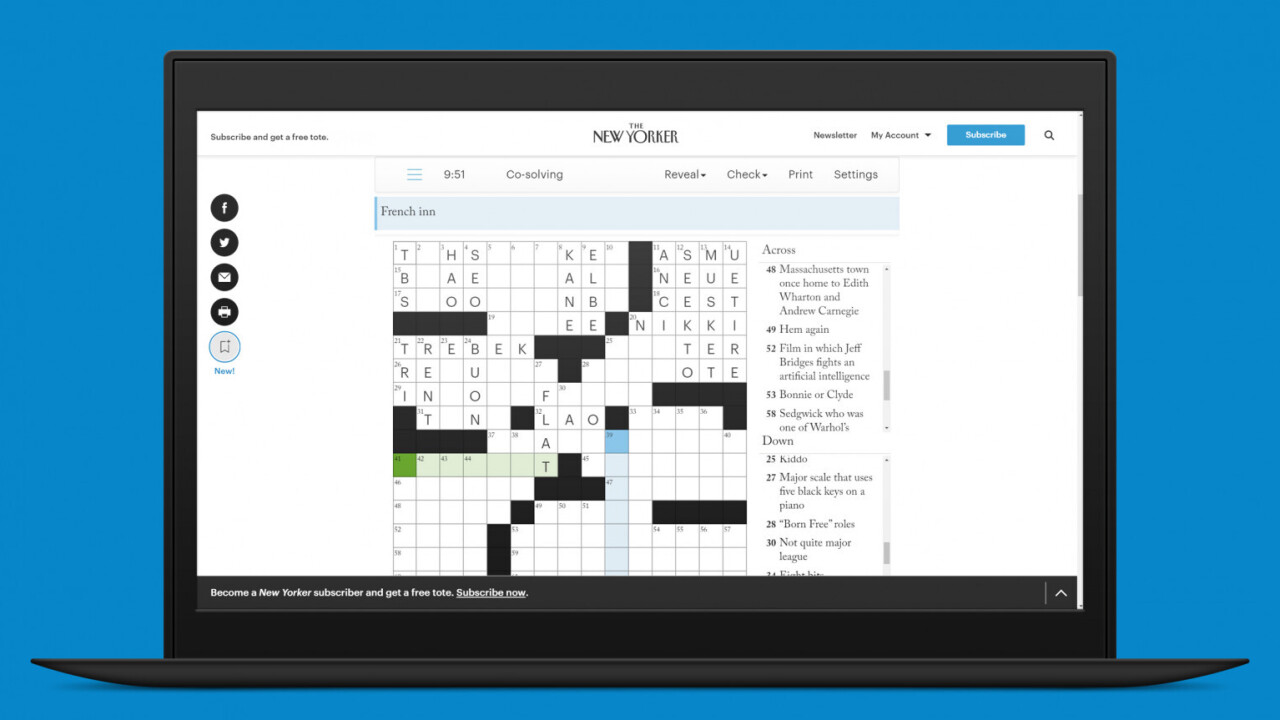 The New Yorker’s crossword now has a co-op mode and it’s bloody addictive