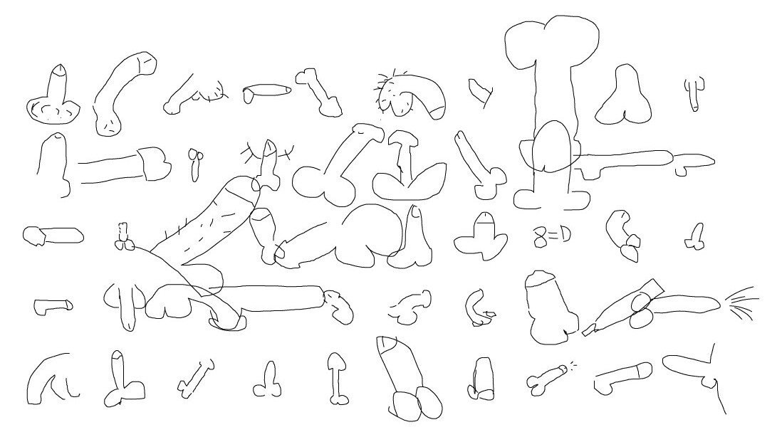 This neural network was fed 10,000 dicks to learn how to draw one