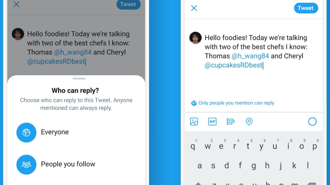 Twitter tests letting you choose who can reply to your tweets