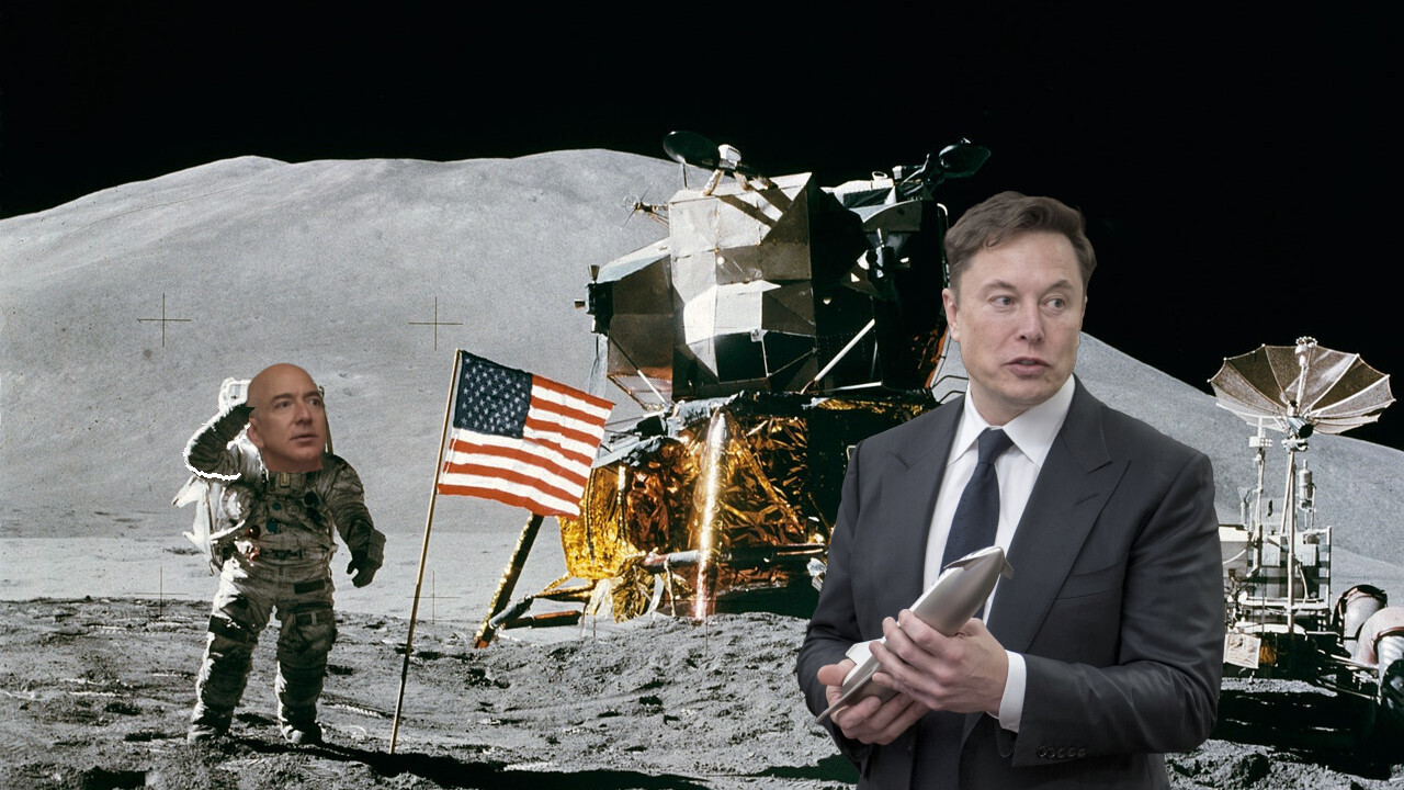 Elon Musk and Jeff Bezos compete to help NASA return humans to the moon
