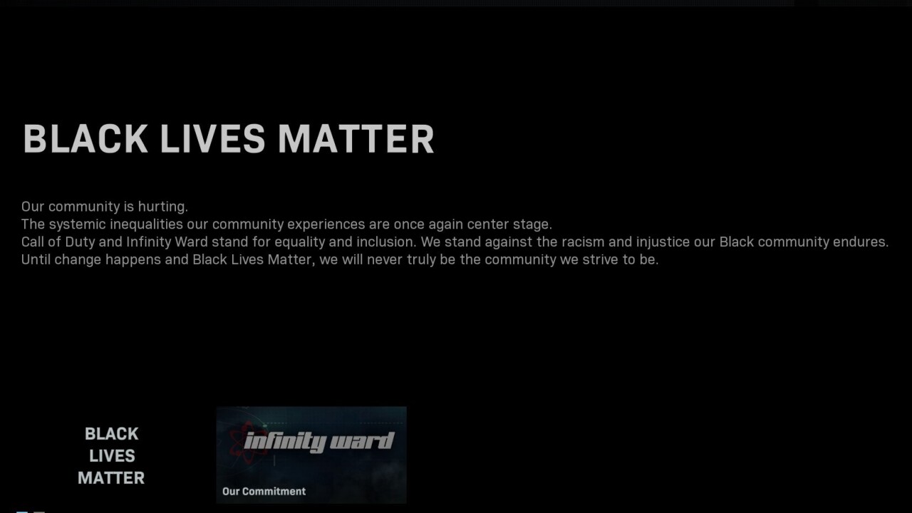 Call of Duty: Warzone now shows message of support for Black Lives Matter