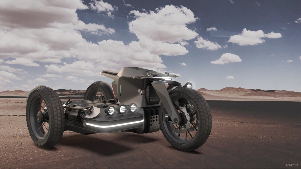 The future of electric motorbikes according to post-war inspired BMW concept art