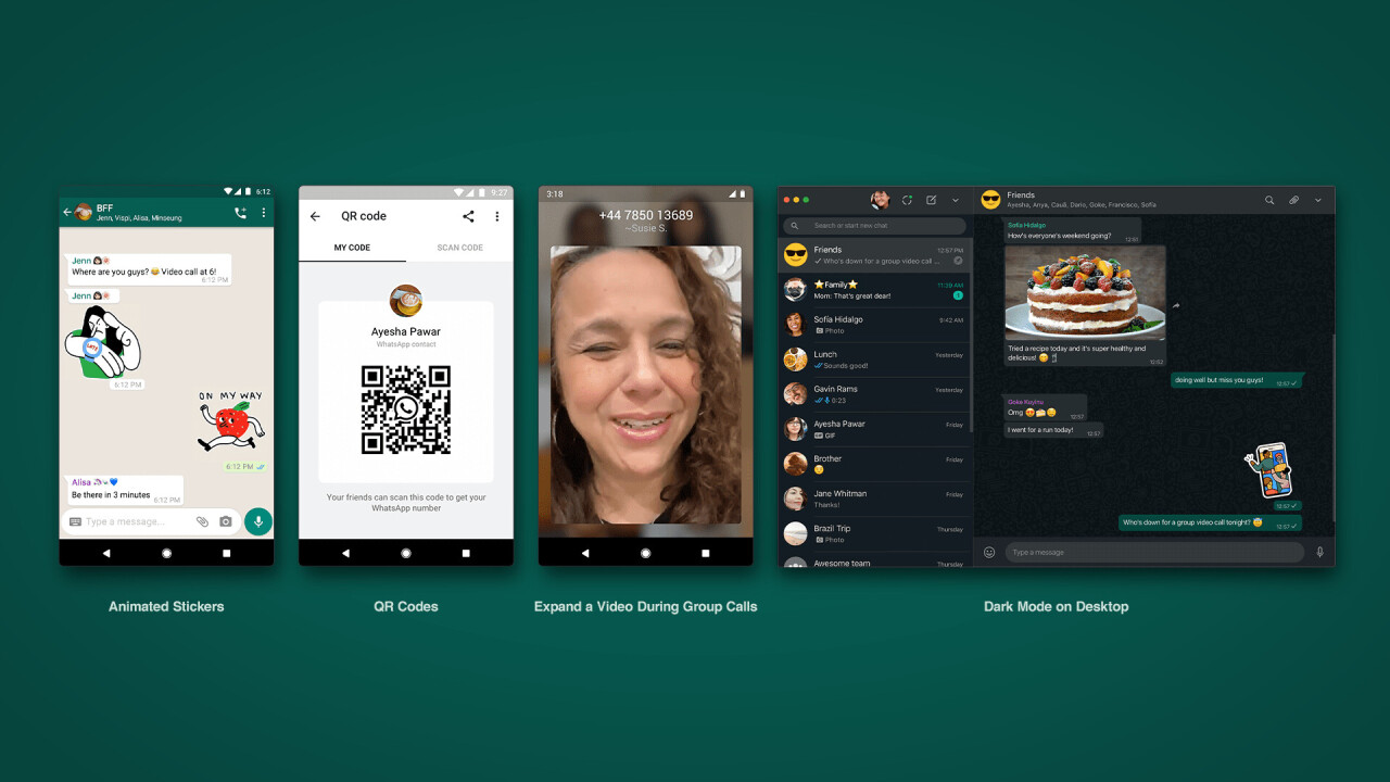 WhatsApp officially announces QR codes and animated stickers