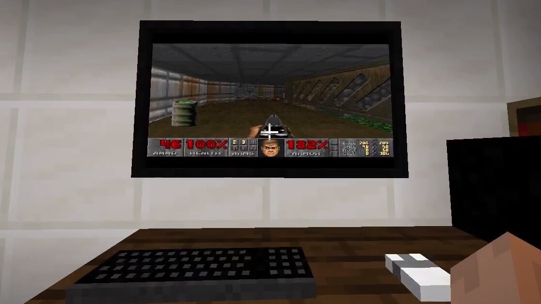 Someone made Doom playable in Minecraft because of course they did