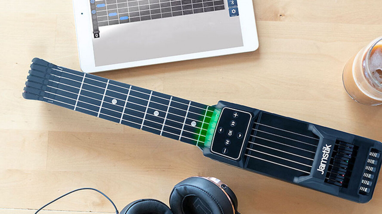 With Jamstik, you can learn to play guitar without a guitar or anyone hearing you