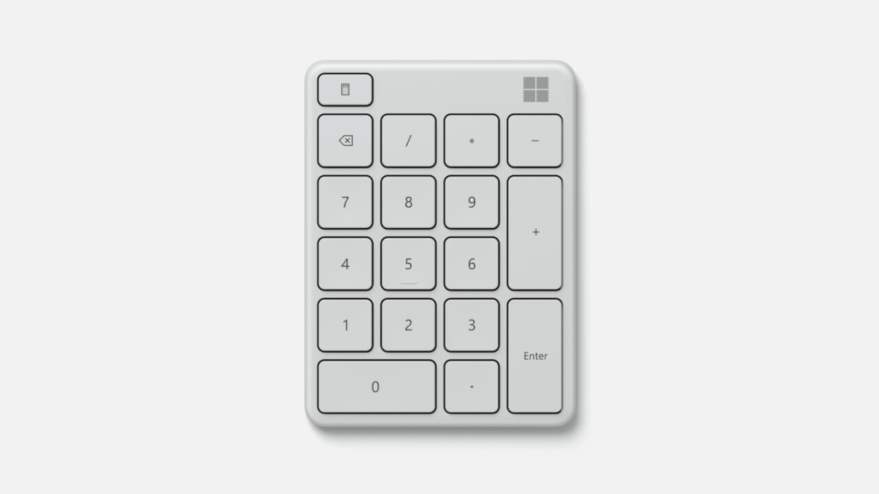 Microsoft made a $25 Bluetooth number pad for your Surface