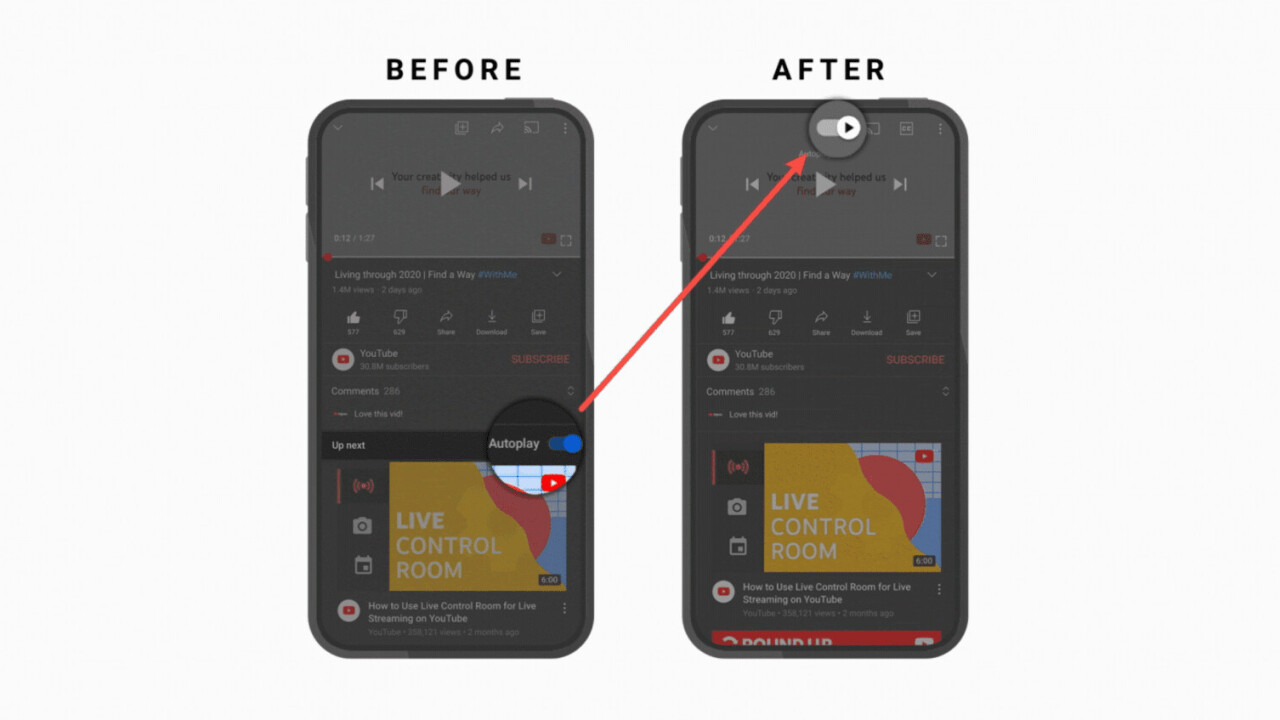 YouTube’s mobile app gets several small tweaks to enhance the viewing experience