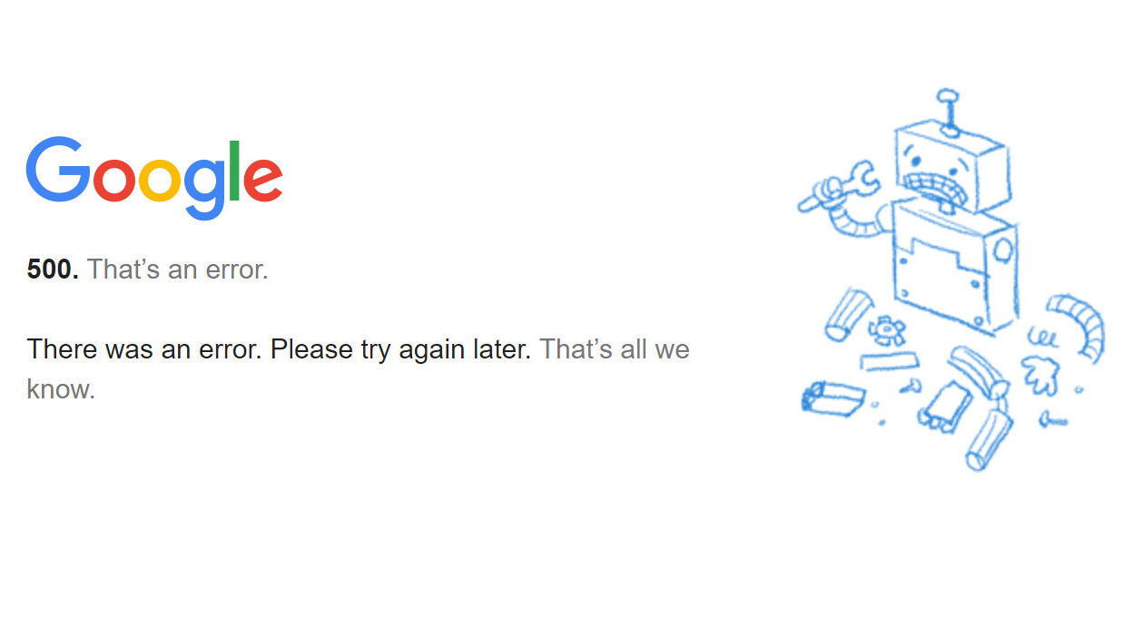 Google services are down right now (Update: they’re back)