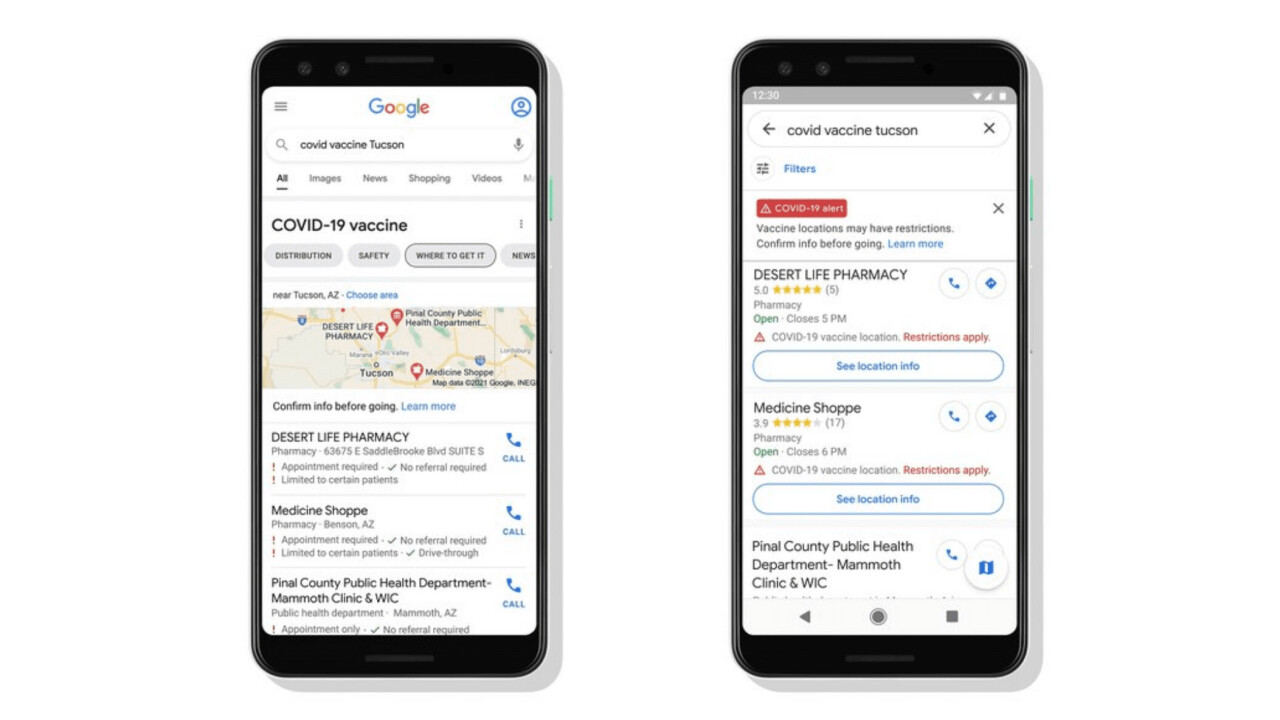 Google Maps is adding COVID19 vaccine sites