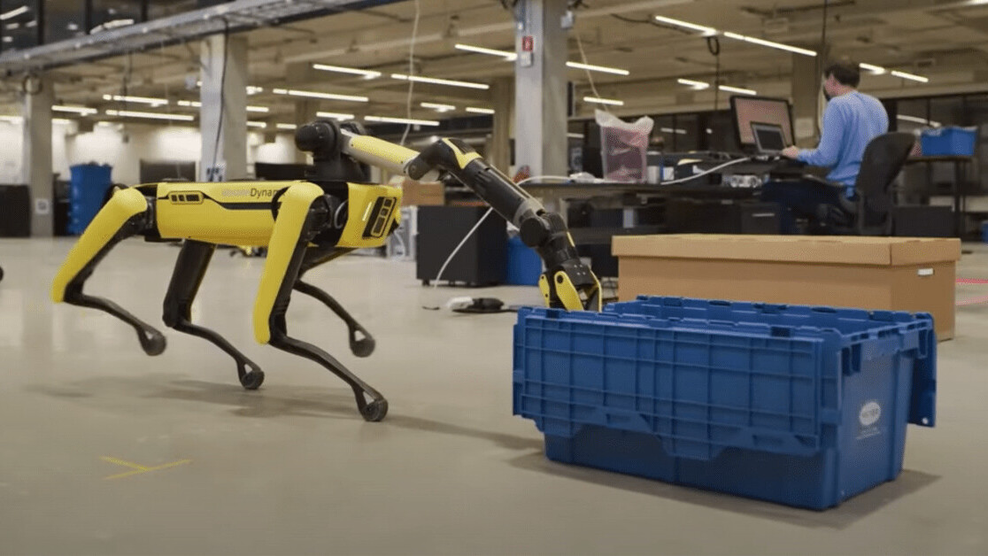 Boston Dynamics’ terrifying robot dog now has an arm and a self-charging dock