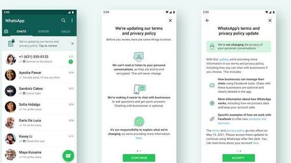 WhatsApp will ease you into accepting its privacy policy with a banner