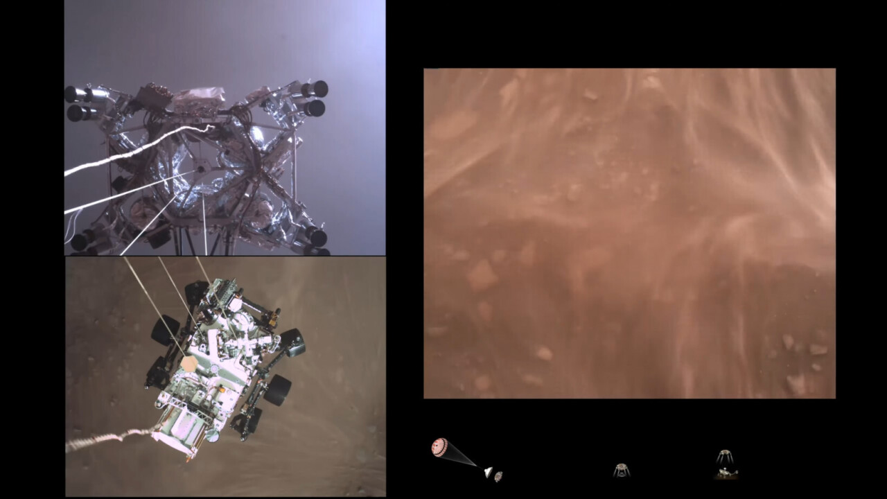 Watch: Amazing NASA footage shows Perseverance rover setting down on Mars