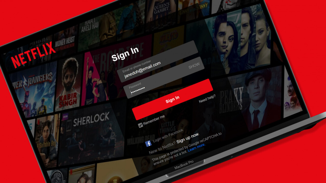 Netflix test stops you from using someone else’s password