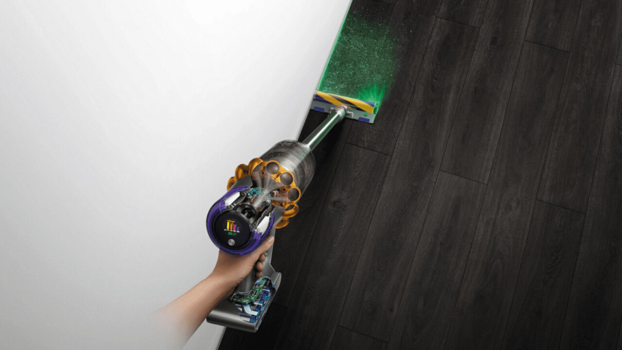 Dyson’s V15 Detect vacuum uses a green laser to light up your grimy floors