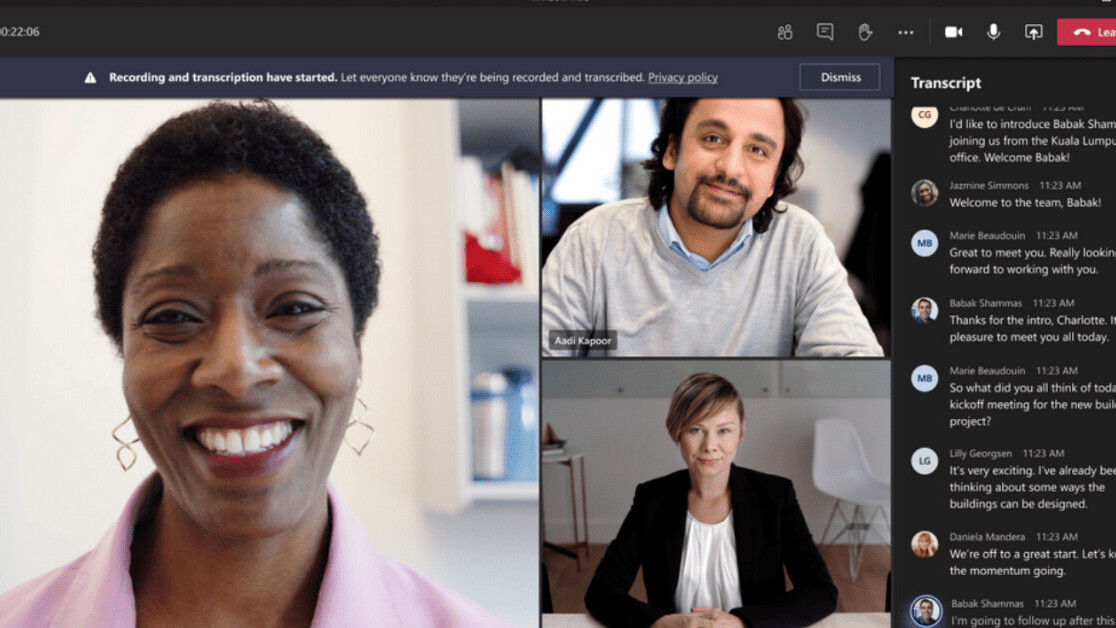 Microsoft Teams now offers AI-powered live meeting transcriptions