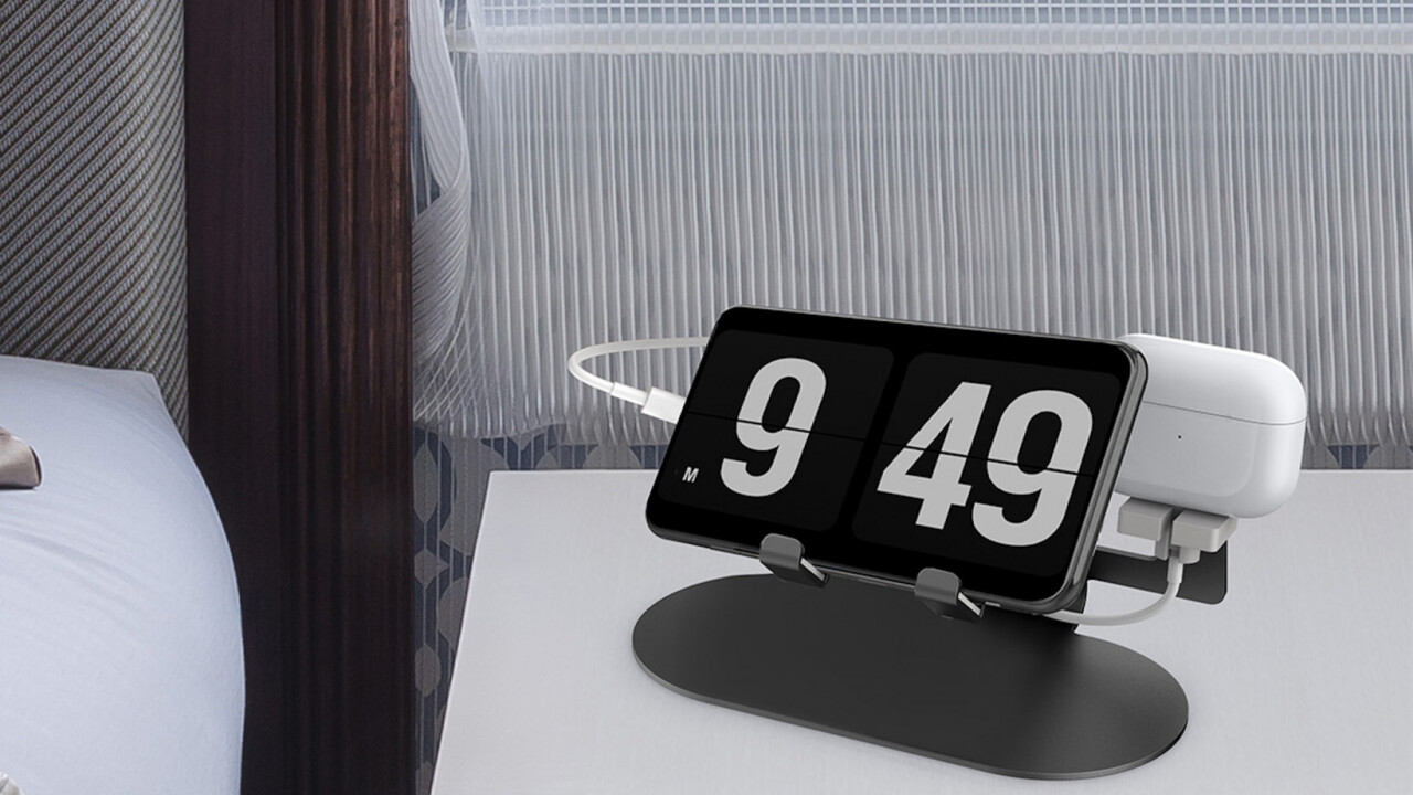 This 3-in-1 desktop charging stand will power up your devices and clean up your space at the same time