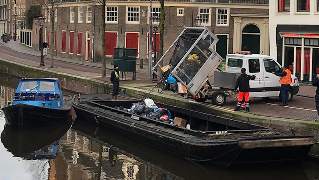 Amsterdam trials electric ‘trash boats’ to clean up its streets