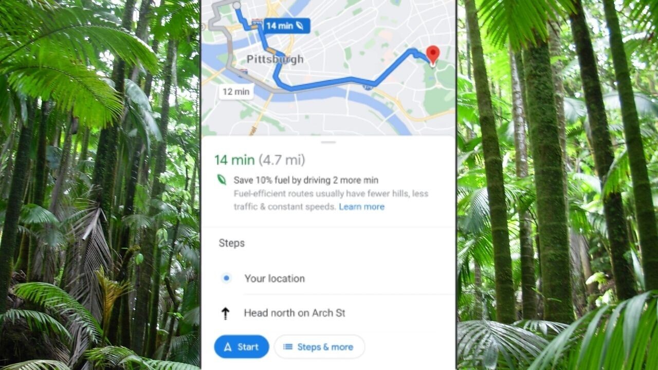 Google Maps can now suggest the most fuel-efficient route