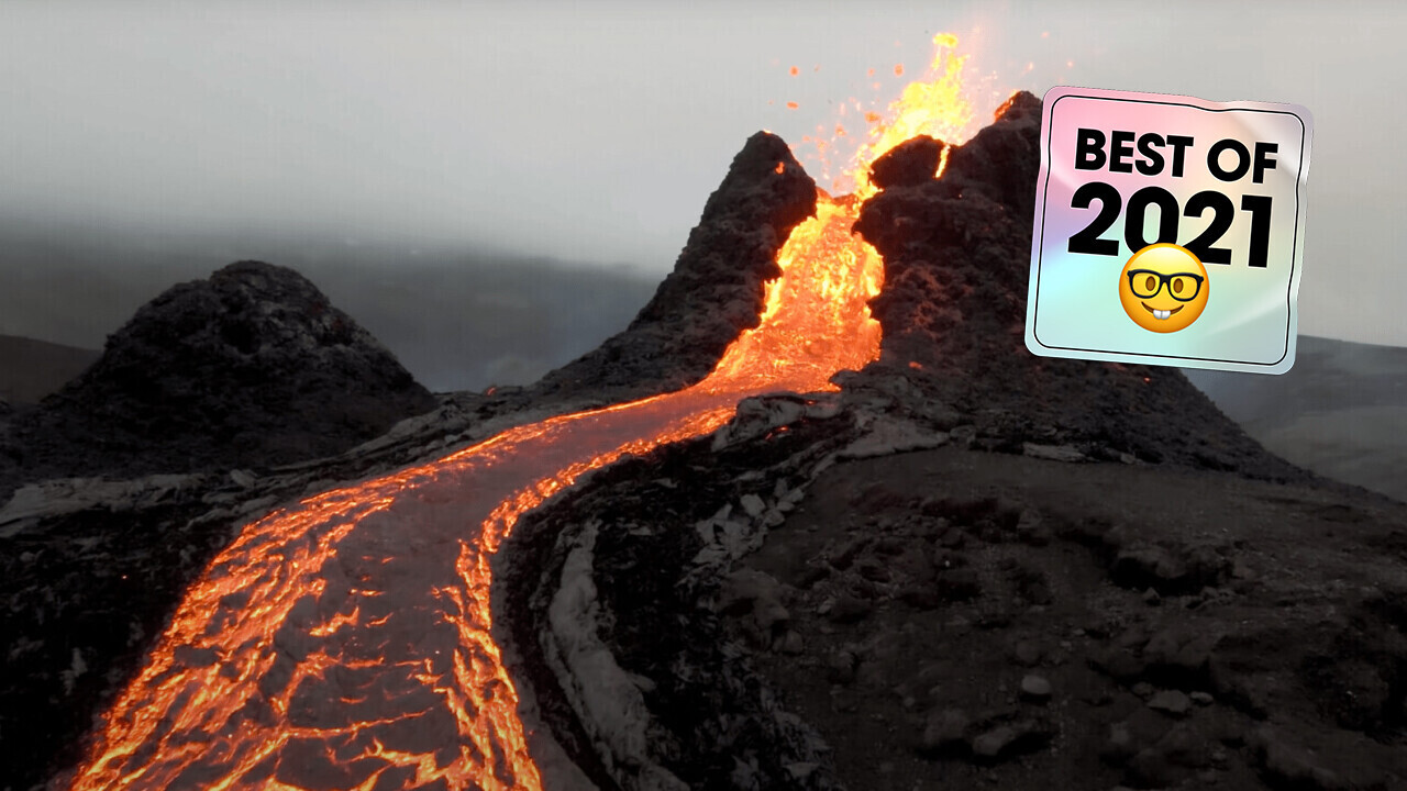 Take 15 seconds of your time to watch a drone fly by an erupting volcano