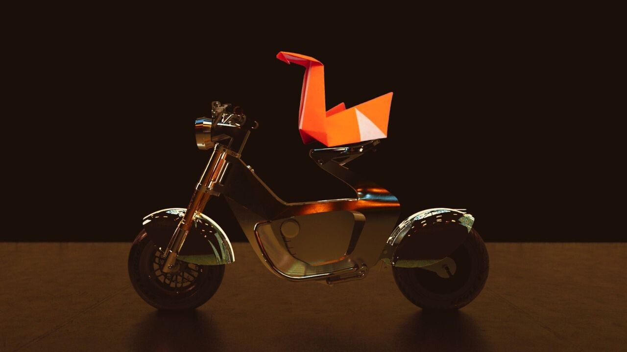 This escooter looks like an origami duck made of steel — and I dig it