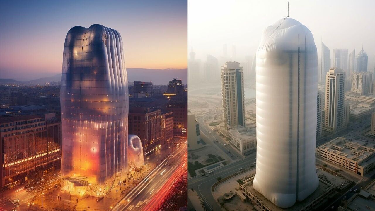 A glimpse into AI’s future in architecture: Inflatable skyscrapers