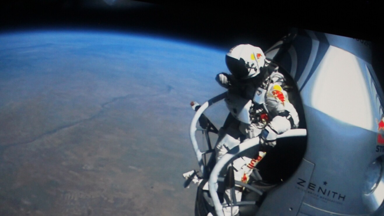 Watch Felix Baumgartner discuss his supersonic freefall from the edge of space [Video]